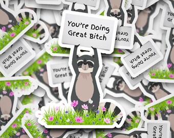 Funny Sarcasm Sticker: Waterproof Vinyl Decal for Hard Hat, Laptop