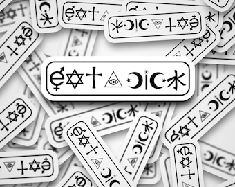 Funny Symbol Decal, Sarcastic Humor Sticker, Waterproof Vinyl