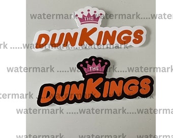 Dunkings Donuts, Coffee, Die-Cut Sticker Water-Resistant Vinyl Coffee Lover Gift SET of 2