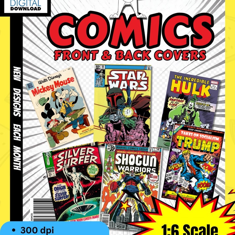 Miniature 1/6 Scale Books - Etsy