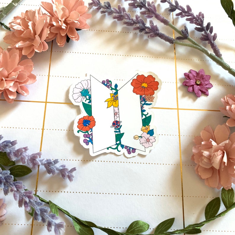 Floral Bts Logo Stic Sold By Cosmochi Marketplace Trends