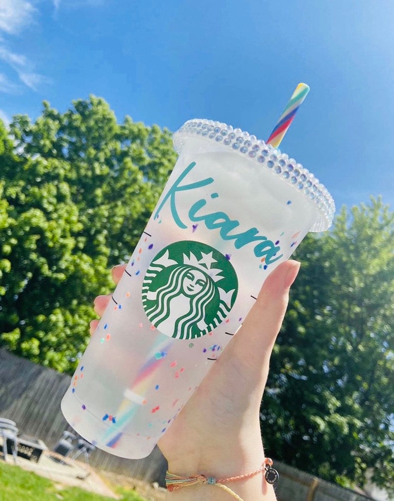 Personalized Starbucks Color Changing Confetti Cups