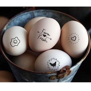 Egg Stamps - Farm Fresh - Laid With Love - Coop to Table