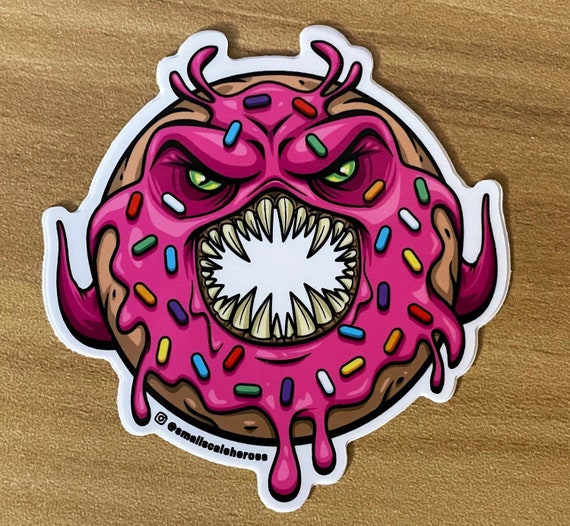 Donut Monster Sticker 