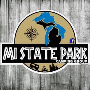 ""Michigan State Park Camping Aufkleber""