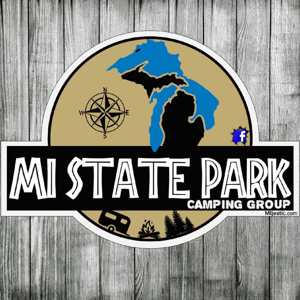 Michigan State Park Camping decal- 5"H
