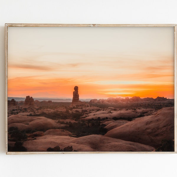 Southwest Utah Red Rock Photography Digital Download | Arches National Park Sunset Landscape Printable | Moab Utah Printable Wall Art Decor
