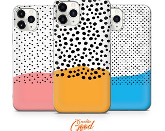 Polka Dot Phone Case: Pastel Matte Cover for iPhone & Samsung