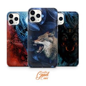 Wolf Phone Case Cover fit for iPhone 15 Pro Max, 14 Plus, 13, 12, 11, XR & Samsung S23, S22, A54, A53, Pixel 7, 8