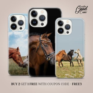 Horse Phone Case Cover fit for iPhone 15 Pro Max, 14 Plus, 13, 12, 11, XR & Samsung S23, S22, A54, A53, Pixel 7, 8