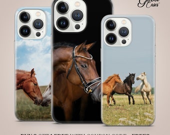 Horse Phone Case Cover: Equestrian Art, Soft TPU Gel