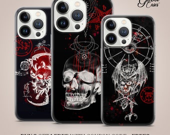 Gothic Skull Phone Case: Emo Alt Horror Style