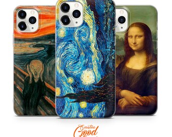 Famous Painting Art Phone Case: TPU Cover for iPhone & Samsung