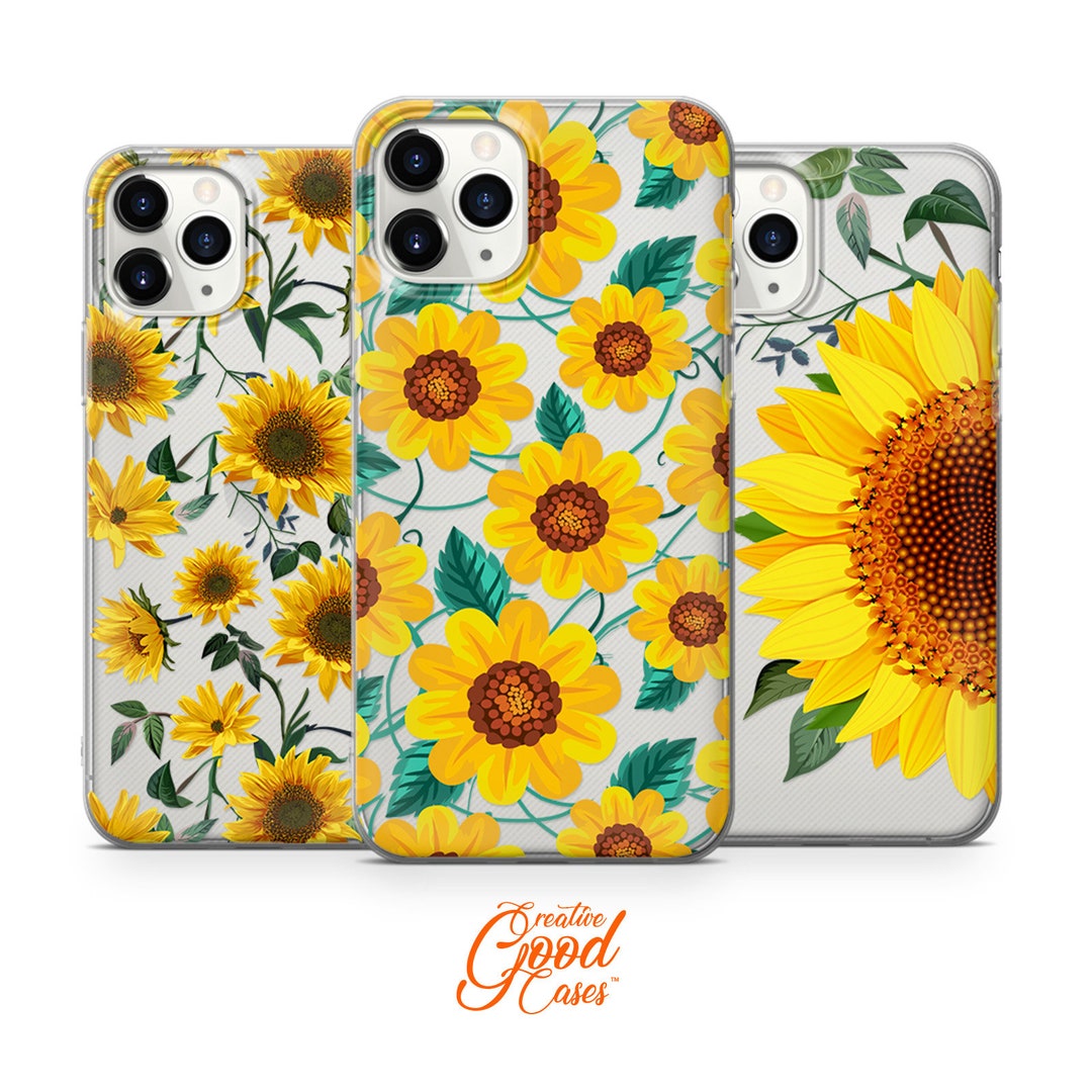 Sunflower Phone Case Fit for iPhone 15 Pro Max, 14 Plus, 13, 12, 11, XR