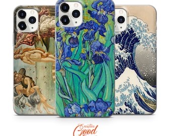 Art Painting phone case fit for iPhone 15 Pro Max, 14 Plus, 13, 12, 11, XR & Samsung S23, S22, A54, A53, Pixel 7, 8