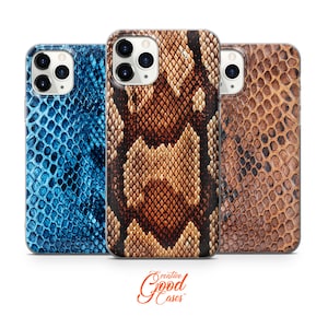 Funda de teléfono con diseño de serpiente y piel de animal, compatible con iPhone 15 Pro Max, 14 Plus, 13, 12, 11, XR y Samsung S23, S22, A54, A53, Pixel 7, 8