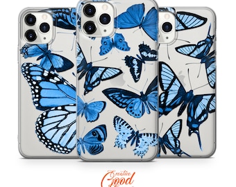 Blue Butterfly Phone Case: Soft TPU Gel Cover