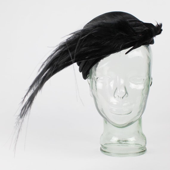 Glamorous Velvet & Feather Hat