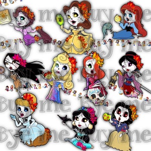 10 imagens PNG Dia de los muertos princesa