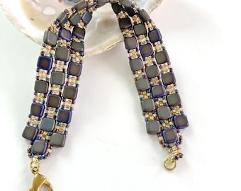 Tile and Seed Bead Bracelet,