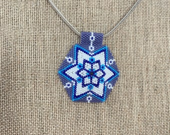 Snowflake Hexagon Pendant, Holiday Decoration