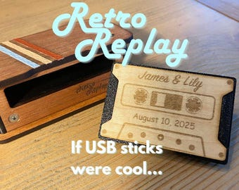 Custom 32GB USB Mixtape Player: Retro Photo Album & Music Gift
