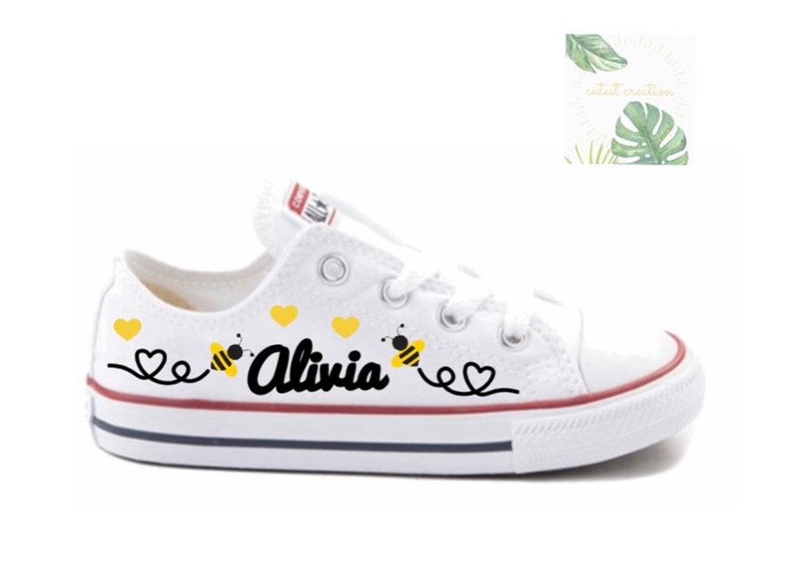 Bee Shoes Custom Bee Converse Bee Personalized Converse Etsy