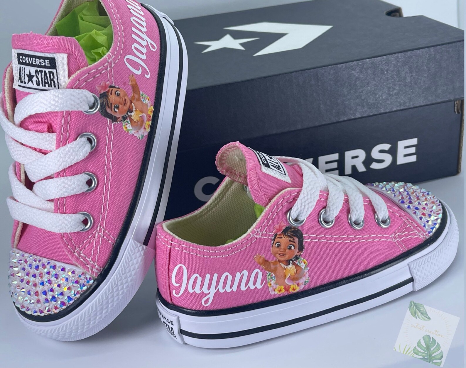 Baby Moana Inspired Converse Baby Moana Personalized Shoes Etsy