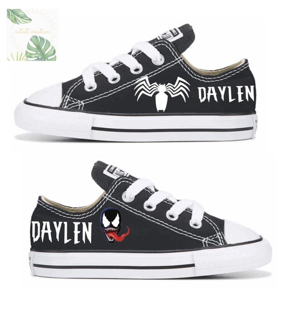 Venom and Spiderman Inspired Converse, Personalized Inspired Venom ...