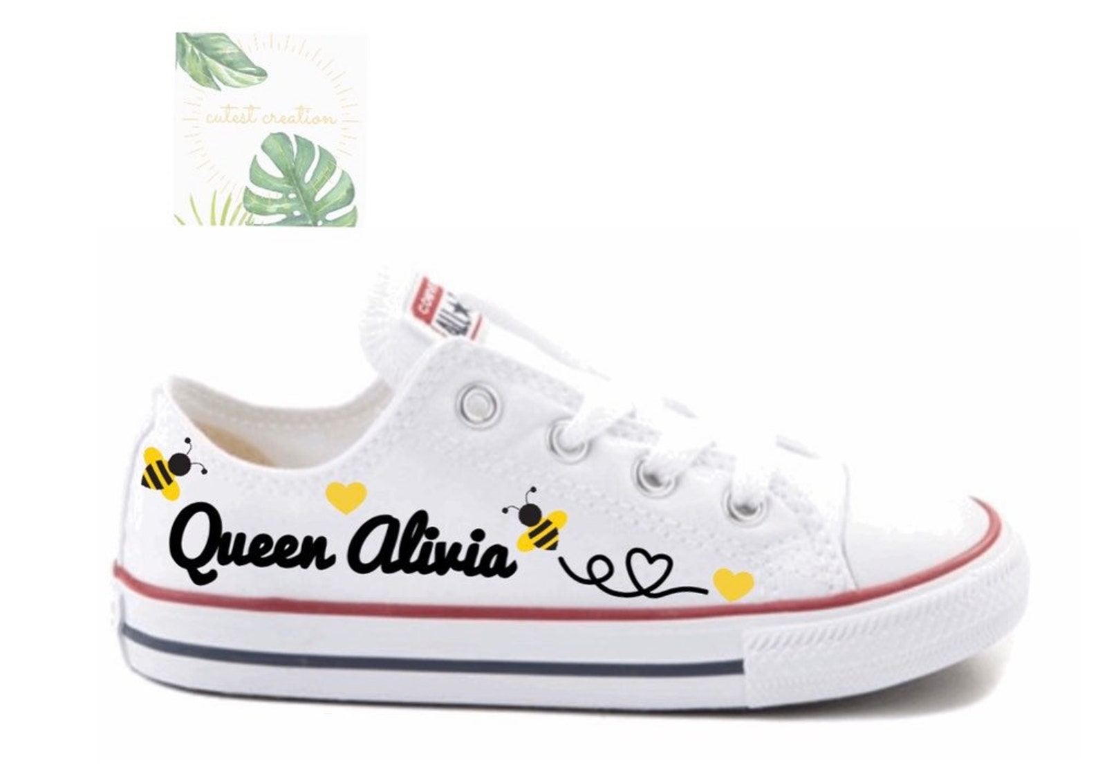 Bee Shoes Custom Bee Converse Bee Personalized Converse Bee Etsy UK