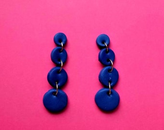 The Janina Earrings | Navy Blue