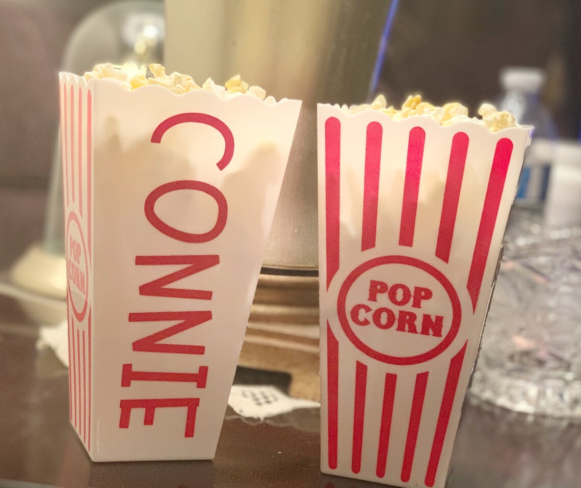 Reusable Personalized Popcorn Containers Party Favor for Etsy