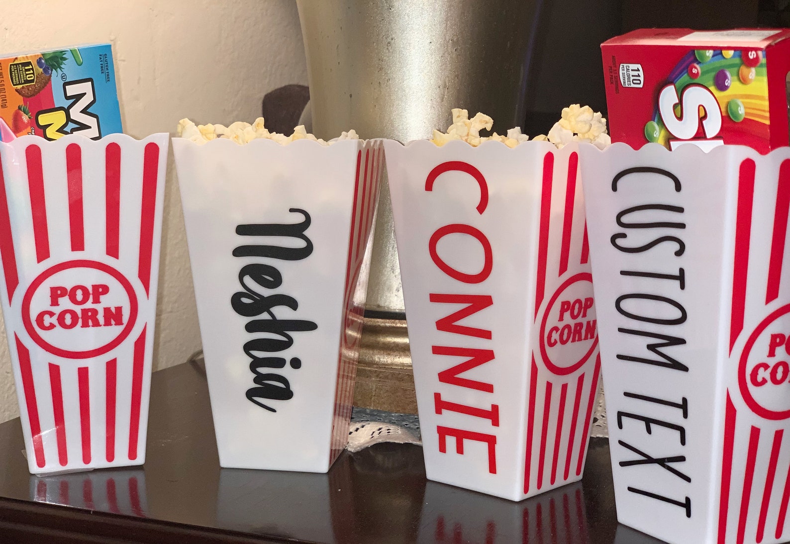 Reusable Personalized Popcorn Containers Party Favor for Etsy
