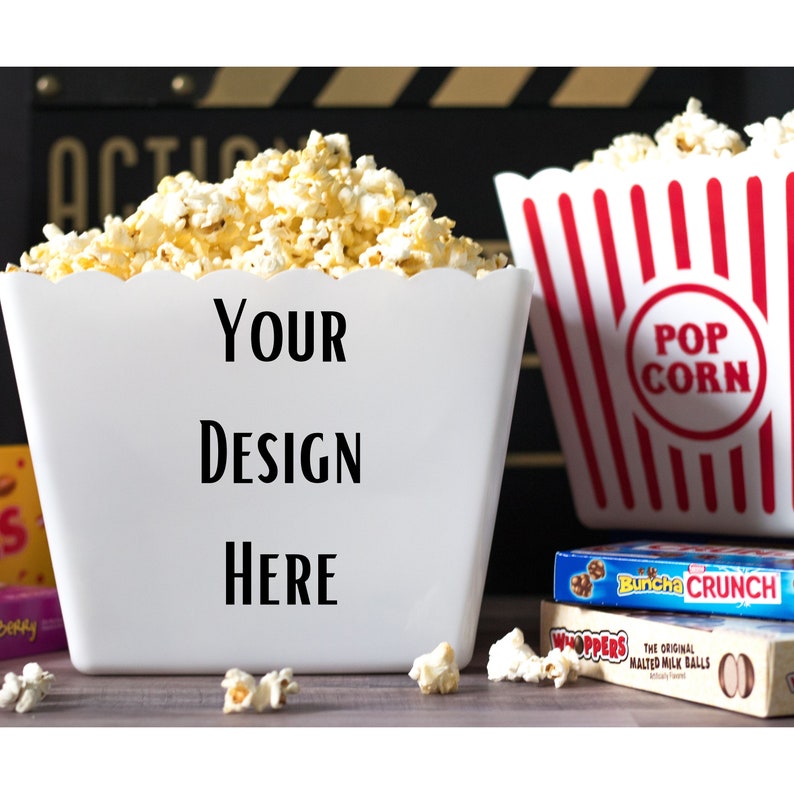 Reusable Personalized Popcorn Containers Party Favor for Etsy