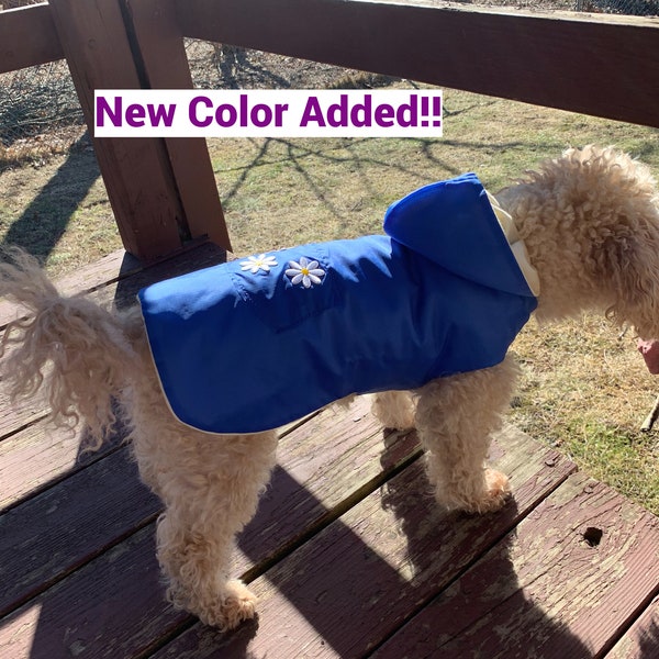 Water Resistant Dog Raincoat Custom Made