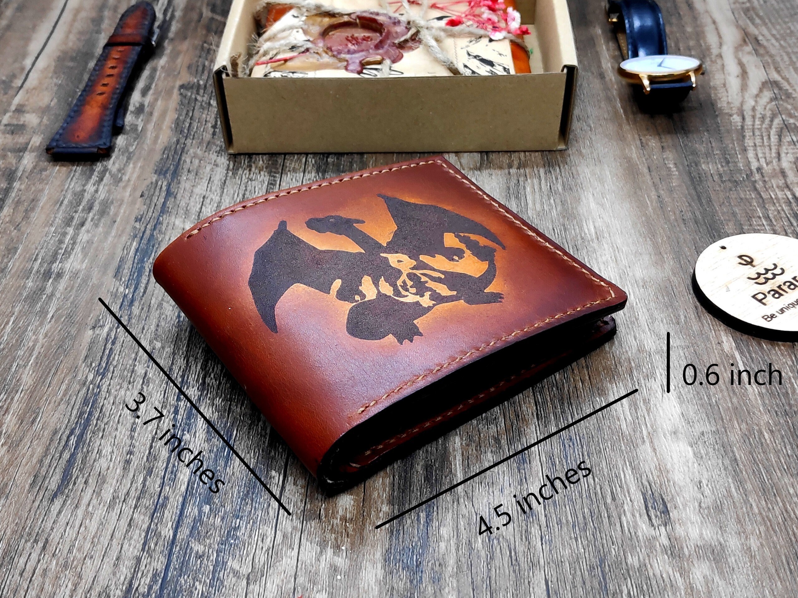 Pokemon wallet Charizard wallet mens wallet pokemon lover Etsy