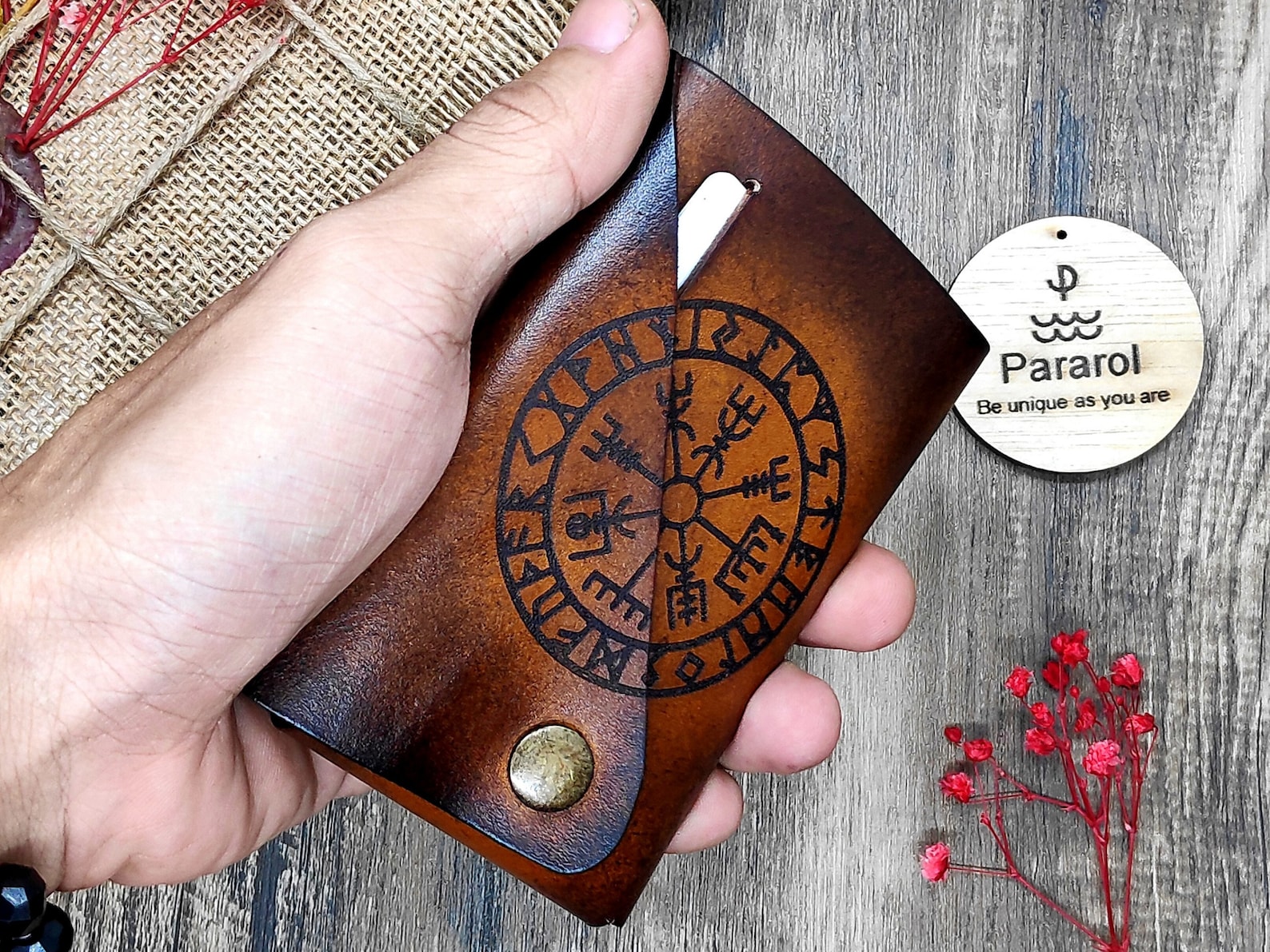 Viking Mens Brieftasche Wikinger-Geschenke für Männer St. | Etsy