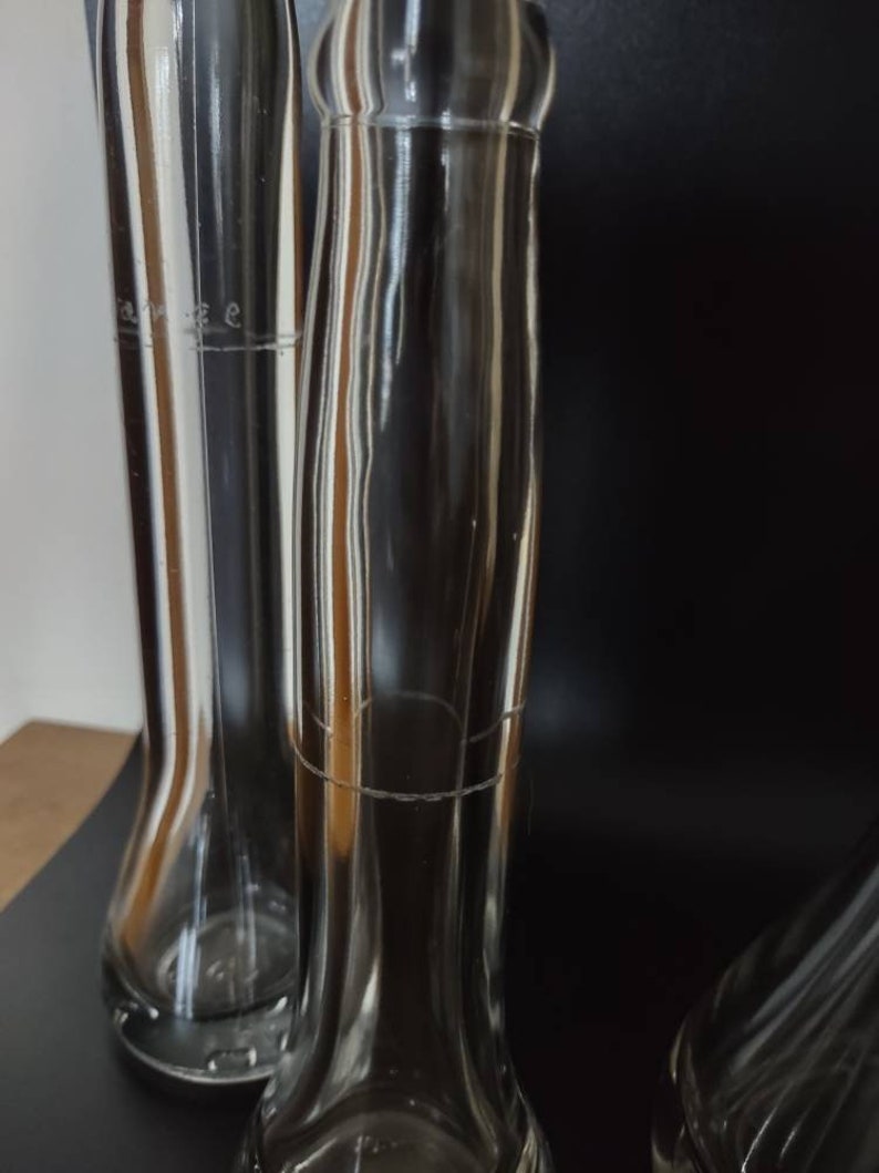 Antique Cocacola Coke, Fanta Syrup Testing Sample Bottles 11.75, 9.75