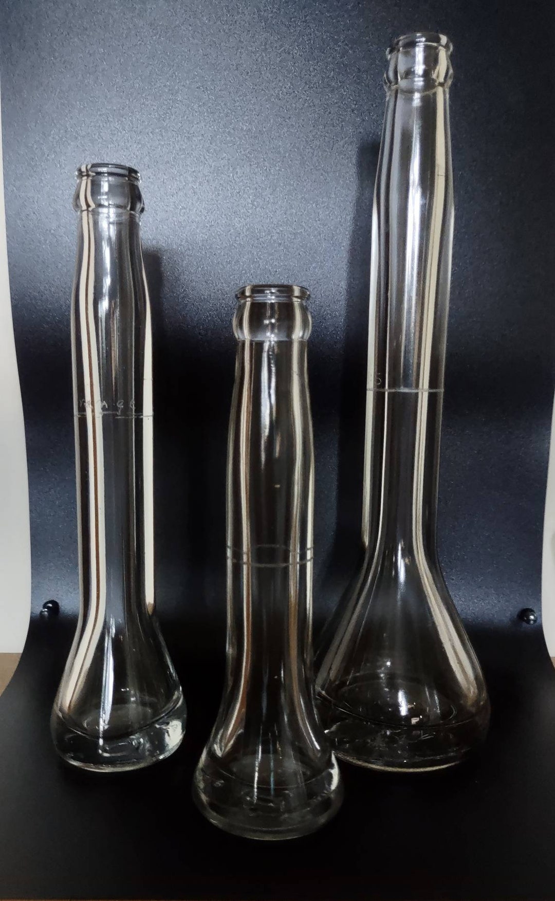 Antique Cocacola Coke, Fanta Syrup Testing Sample Bottles 11.75, 9.75