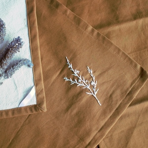Tea Towel Hand Embroidered Floral Embroidery Cotton Towels Embroidered Kitchen Towel Dish Cloth Flour Sack Hand Embroidery Kitchen Linen