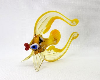 Glass Fish figurine, Fish Sea life, Glass figurine blown, Sea Fish, Glass miniature, Art glass figurine, Hand blown glass, Glass sea animals