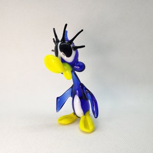 Cute Duckling figurine, Bird sculpture, Small Glass Figurine, Glass animals, Blown glass, Home decor, Art Glass, Unique Gift, Birthday gift