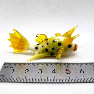 Horned Boxfish, Sea Cow Fish, Lactoria cornuta, Hand blown glass, Figurine Blown Glass, Home decor, Glass sea animals, Art glass,Unique Gift image 9