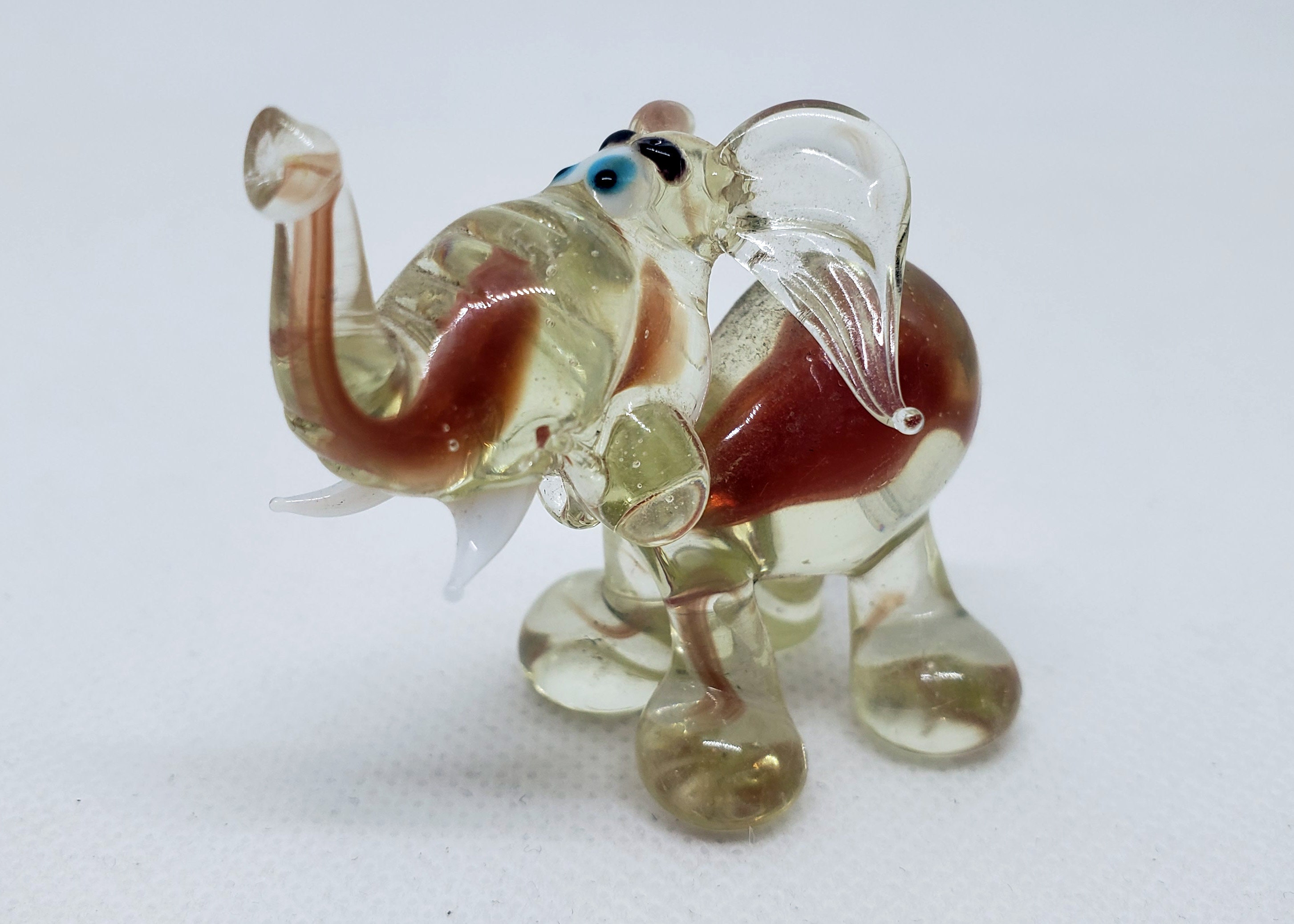 Handmade glass Elephant figurine Blown glass elephant Etsy