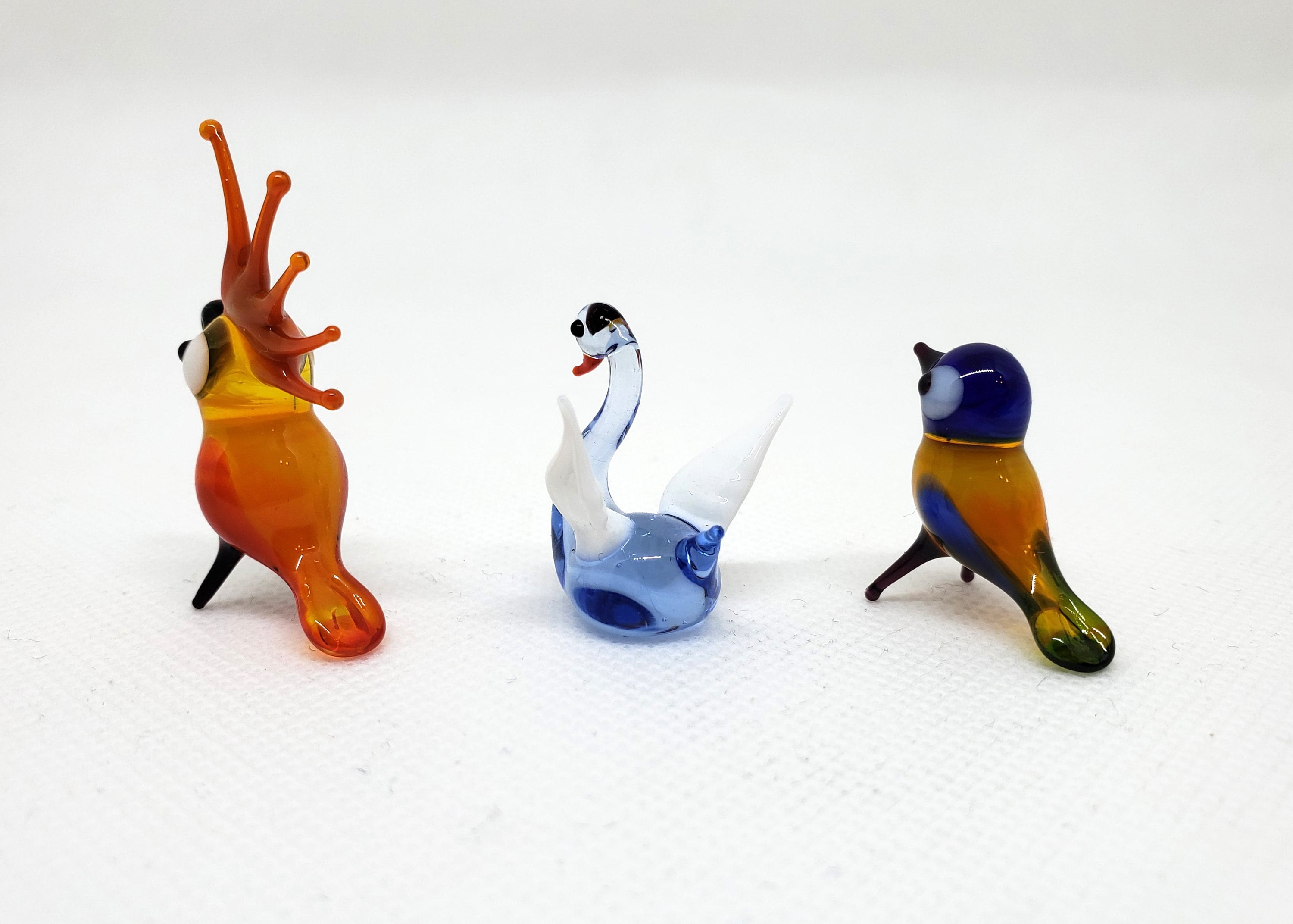 Mini Glass Figurines Set of 3 Pieces Glass miniature Small Etsy