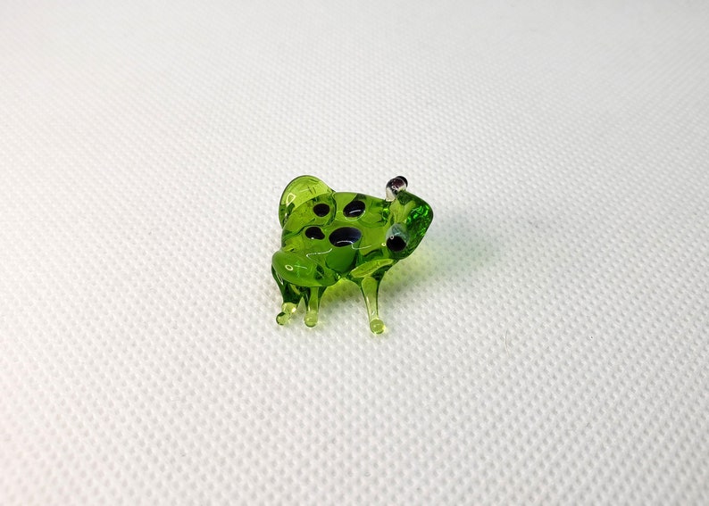 Glass Miniature Frog Blown Glass Glass Frog Miniature Etsy