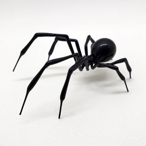 Black Spider, Blown glass Spider, Art Glass Spider Figurine, Handblown Spider, Lampwork spider, Spider Animals Glass, Glass Insect, Murano