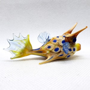 Horned Boxfish, Sea Cow Fish, Lactoria cornuta, Hand blown glass, Figurine Blown Glass, Home decor, Glass sea animals, Art glass,Unique Gift image 6