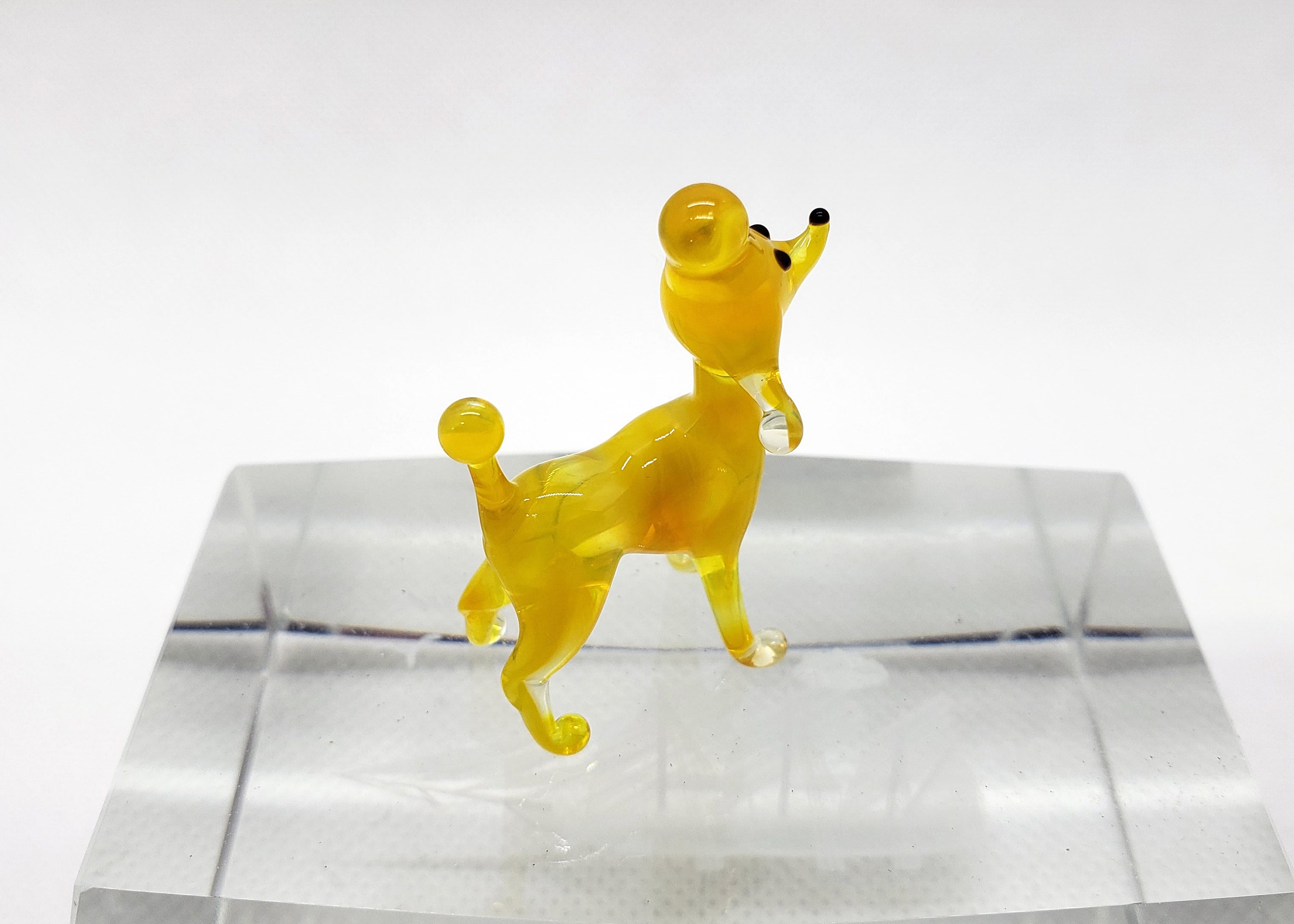 Glass figurine Golden Poodle Glass Poodle Collection Murano Etsy