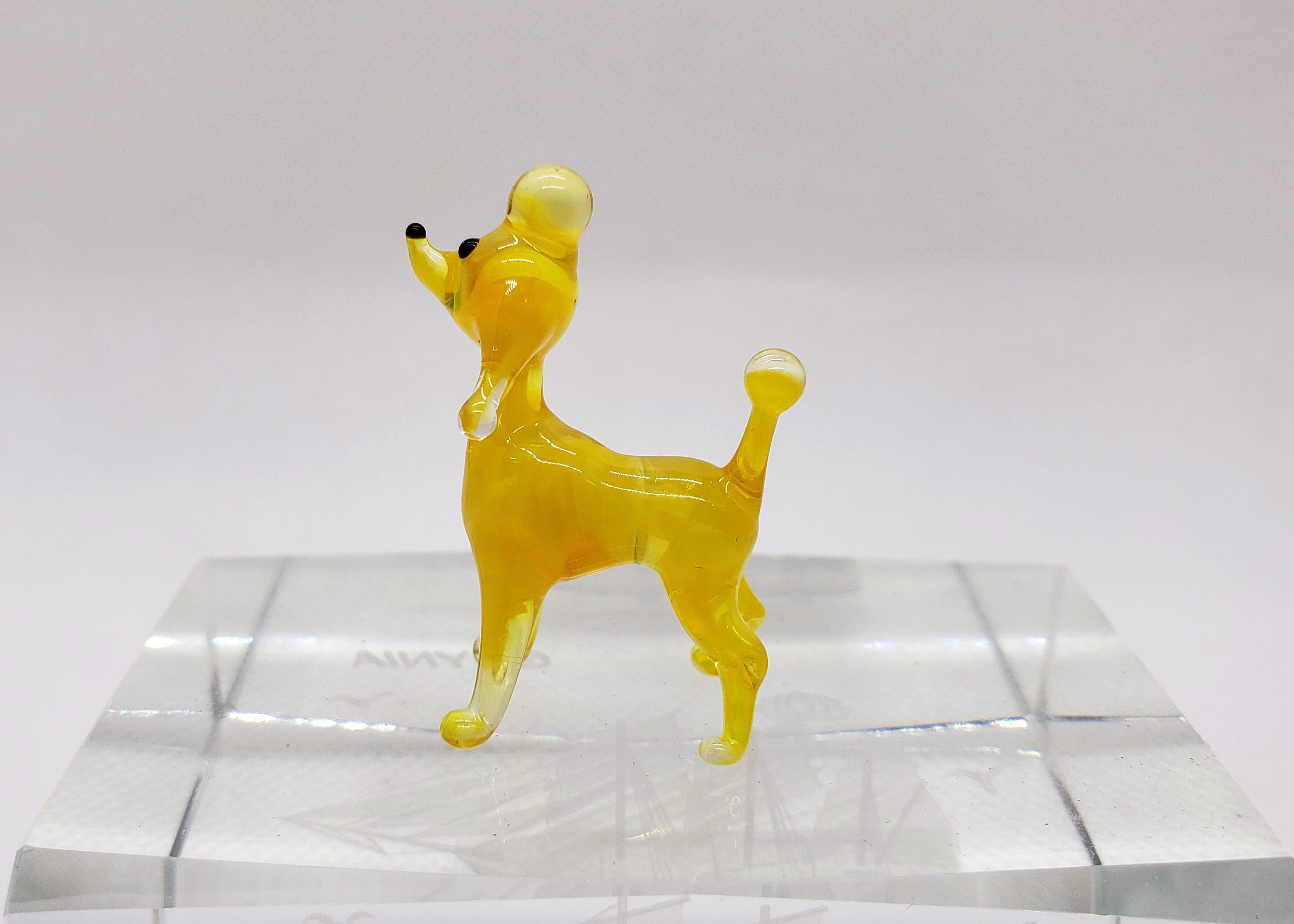 Glass figurine Golden Poodle Glass Poodle Collection Murano Etsy